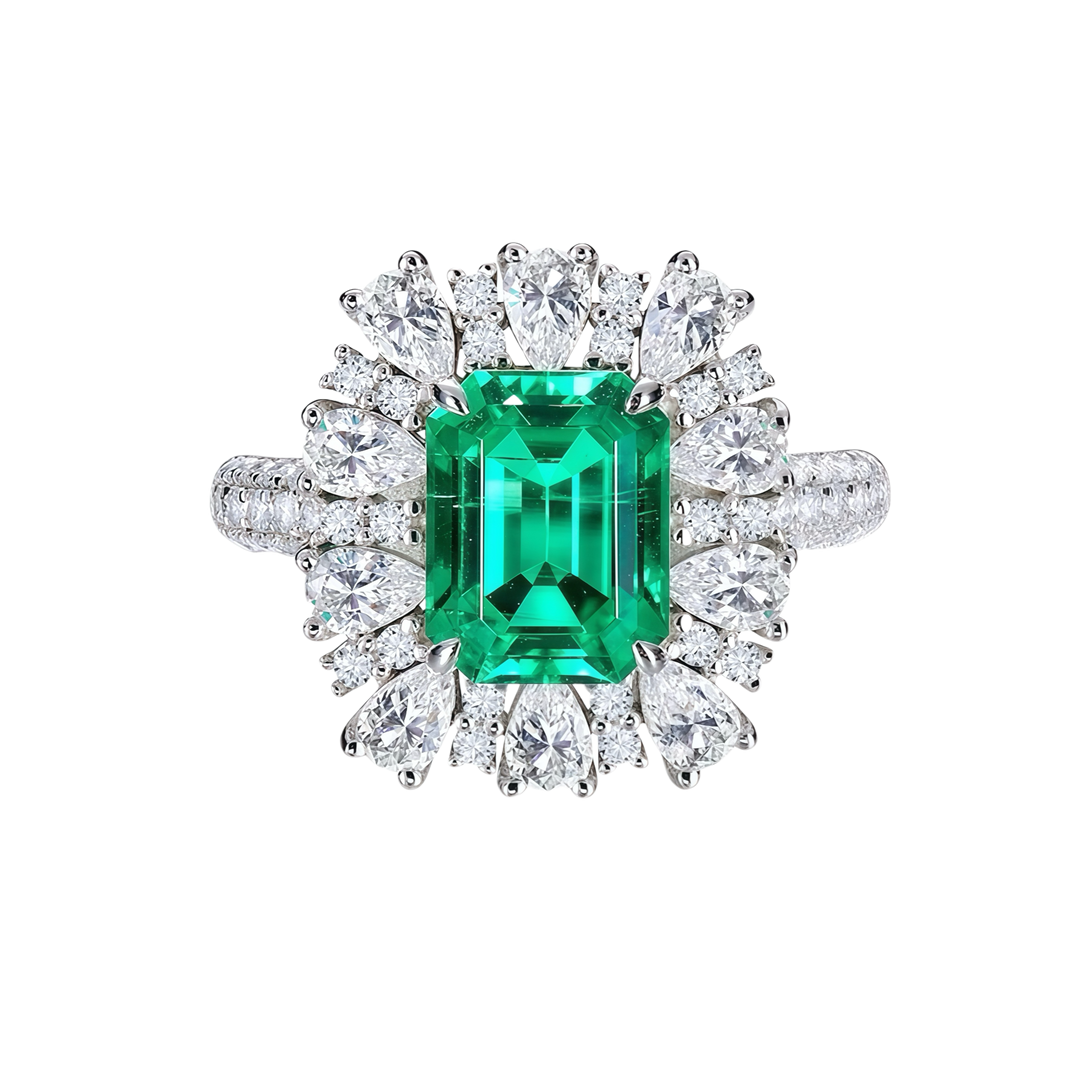 2.2ct Verdant Emerald Cut Cocktail Ring
