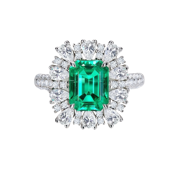 2.2ct Verdant Emerald Cut Cocktail Ring
