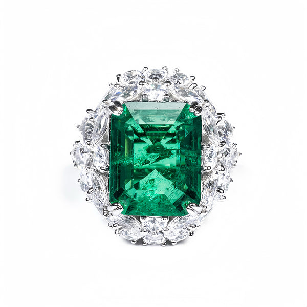 Lab Grown Emerald Cocktail Ring